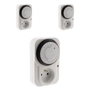 Otio Lot de 3 programmateurs journaliers mécaniques + voyant 3500W
