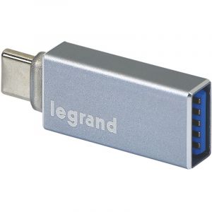 Image de Legrand Adaptateur USB A vers USB C Gris