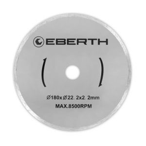 Eberth 1x Disque diamant 180mm pour coupe carrelage, céramique, granit, brique scie à l'eau tronconner carrelette