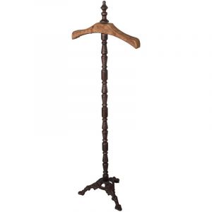 Wadiga M&s - Valet 43,5x28x125 en bois de sapin et métal noir et naturel