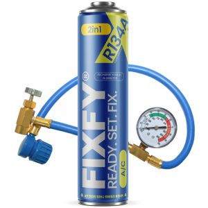 Kit de recharge de climatisation FIXFY 2 en 1 500 ml - GRAND BIDON + tuyau R134a
