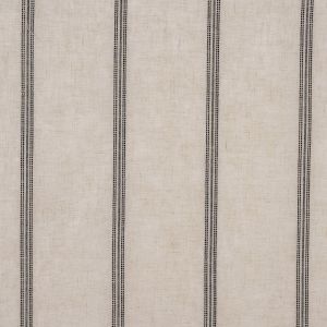 LINDER Tissu rideau Sarah lin m&eacute;lang&eacute; naturel triple rayures fines noires - 290 cm - Mondial Tissus