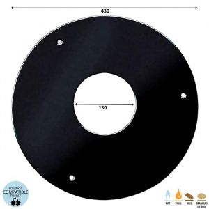 Rosace d'&eacute;l&eacute;ment de finition conduit double paroi isol&eacute; Edilinox - Diam&egrave;tre 80 mm