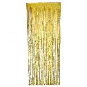 Ruedelafete Rideau de porte m&eacute;tallis&eacute; - Or