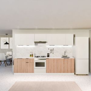 Blumfeldt Meuble Sous &Eacute;vier - Design Moderne avec Plan de Travail MDF 30 mm, Poign&eacute;es Aluminium, Charni&egrave;res Soft-Close, Pieds R&eacute;glables ABS, Surface