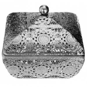 Bo&icirc;te M&eacute;tal D&eacute;co "Ajour&eacute;e" 12cm Argent Prix