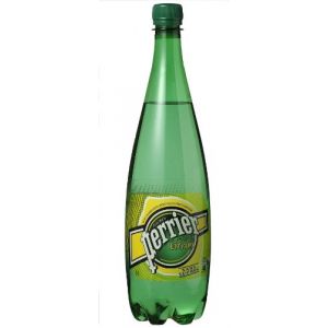 Perrier Eau gazeuse minérale naturelle aromatisée au citron - La bouteille de 1L