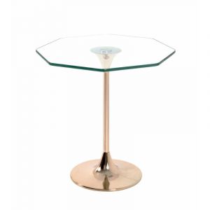 Table d'Ap Design en Verre "Lya" 47cm Or Prix