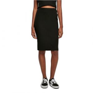 Urban classics Ladies Rib Knit Midi Jupe, Noir, XXXXXL Femme