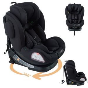 Arebos FableKids Siège auto Siège auto pour enfants rotatif à 360° Isofix 40- 150 cm Noir - Noir