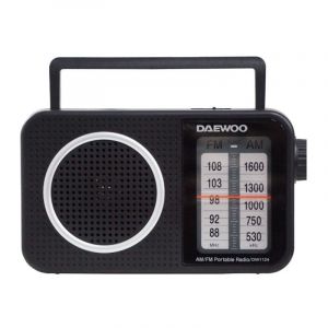 Daewoo Radio Portable DW1124 Noir AM/FM Antenne Télescopique