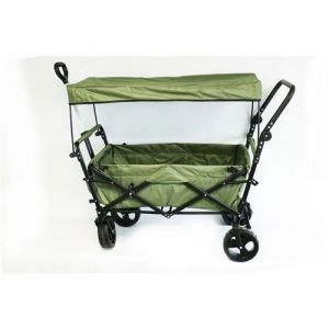 Vedes Chariot de transport Premium XXL vert olive avec toit