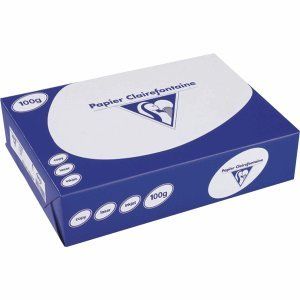 Clairefontaine 1950C - Ramette de 500 feuilles de papier Clairalfa blanc, A4, 100 g/m&sup2;