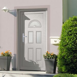 Image de VidaXL Porte d'entrée blanc 110x210 cm PVC