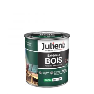 Julien Peinture Extérieure Bois Microporeux Satin - Vert Basque 0.5L