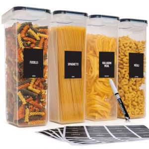 Deco haus Boite de Rangement Cuisine Lot de 4 - Boites de Conservation R&eacute;utilisables avec Couvercle Herm&eacute;tique - 4 x 28L