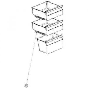 Image de Continental Edison Tiroir de cong&eacute;lateur (sup&eacute;rieur rep&egrave;re 65 ) 385X376X160 mm R&eacute;frig&eacute;rateur cong&eacute;lateur (578H65 VALBERG