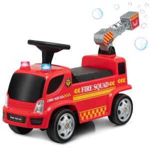 Véhicule de pompiers pour enfants Coast - avec canon à bulles et échelle - 86 x 28 x 48,5 cm - rouge