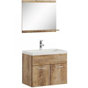 Badplaats - Meuble de salle de bain Montreal 02 60 cm - Chêne châtaignier - Chêne châtaignier