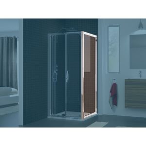 Kinedo Paroi de douche fixe TONGA 77-79 profil&eacute; blanc PA661BTNE