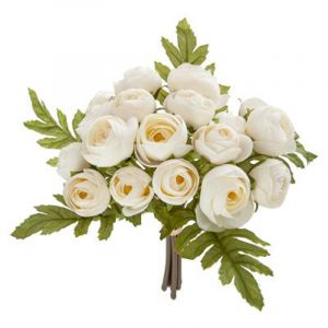 Image de Bouquet de Fleurs "18 Minis Camélias" 30cm Blanc Prix