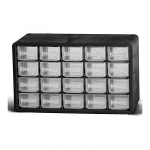 Image de Raaco Organiseur en plastique 20 tiroirs - 18,4x30,5x14,9 cm