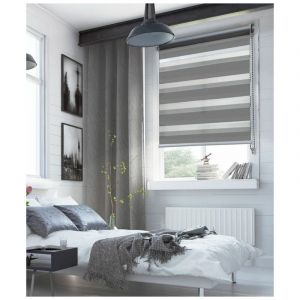 Madécostore Store Enrouleur Jour Nuit Tamisant Chic Must - Gris - L184 x H250cm L184 x H250cm (issu L180cm)