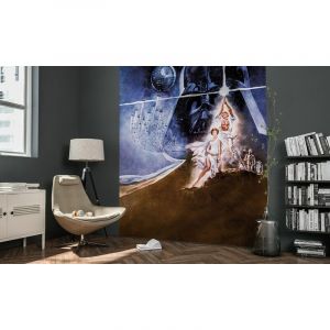 Komar ' 008 de dvd2 Star Wars Papier peint photo non tiss&eacute; de"Star Wars Poster Clas sic2 Taille 200 x 250 cm (Largeur x hauteur), 2 Chemins, avec colle, multicolore
