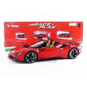 Image de Voiture Miniature de Collection BBURAGO 1 18 FERRARI SF90 Stradale Hybrid Spider 2020 Rosso Corsa 322 18016CAR