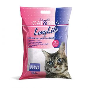 Cat&rina - Liti&egrave;re pour chat Long Life en cristaux de silice 16 litres