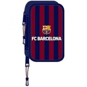 Safta Trousse scolaire F.C. Barcelone - 28 outils inclus - pratique et polyvalente - bleu