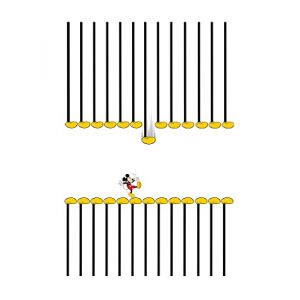 Komar Affiche d'art Disney - Mickey Mouse Footlines - Taille: 50 x 70 cm - noir, blanc