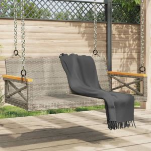 VidaXL Balancelle Gris 109x62x40 Cm Résine Tressée