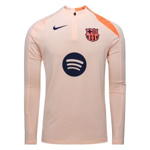 Nike FC Barcelone Maillot d'Entraînement Dri-FIT Strike Drill 3ème - Rouge foncé/Orange/Bleu Marine, pointure Large - ['Rouge'] - Taille Large