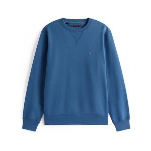 Tommy Hilfiger Sweat Homme Seasonal Fleece avec Col Ras-du-Cou, Bleu (Aegean Sea), XXL