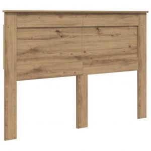 VidaXL T&ecirc;te de lit moderne - Blanc - Bois ding&eacute;nierie - 143x7x100 cm - 1208 kg - Lignes &eacute;pur&eacute;es - Facile &agrave; nettoyer
