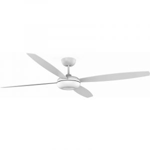 Boutica-design Ventilateur de Plafond Connecté Kudari 165,7cm Blanc Blond Blanc -