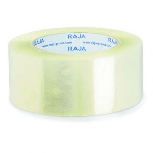 RAJA Ruban adhésif d'emballage résistant en polypropylène silencieux 35 microns 50 mm x 100 m - Transparent - lot de 36