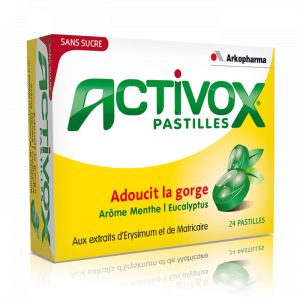 Arkopharma Activox - 24 pastilles pour la gorge sans sucre &agrave; la menthe