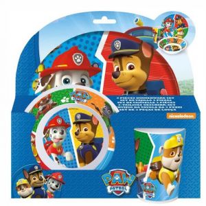 Spin Master Paw Patrol - Set Vaisselle (Assiette, Assiette Creuse, Verre)