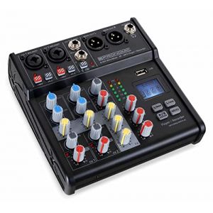 Pronomic B-403 Mini-Mixer table de mixage DJ avec Bluetooth et enregistrement USB