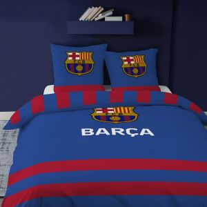 Image de Cti Housse de couette et taie d'oreiller 100% Coton FC BARCELONA - ICONIC. Taille : 240x220 cm