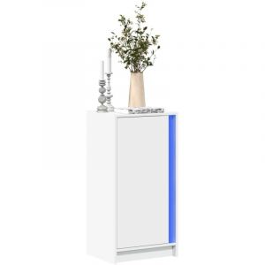 VidaXL Buffet avec LED blanc 42,5x34x85 cm bois d'ingénierie, meuble de rangement, meuble de rangement cuisine, meuble de rangement de salon