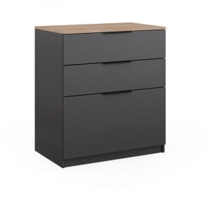 Commode avec tiroirs Betti, Anthracite, 80 x 90 cm Vicco