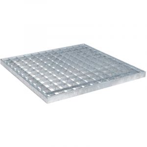 VidaXL Grille Argent 40 x 40 x 2 cm Acier galvanis&eacute; &agrave; chaud