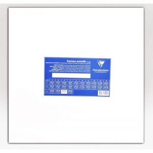 Clairefontaine 34158C - Carton entoil&eacute; &agrave; peindre format Carr&eacute;, &eacute;p. 3mm, 40x40