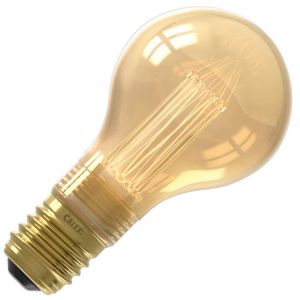 Calex Ampoule LED Crown Glassfib dimmable E27 A60 ? 6cm 60lm 2 3W blanc chaud or