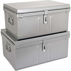 Pierre henry Lot De 2 Coffres En M&eacute;tal Habitat Alu