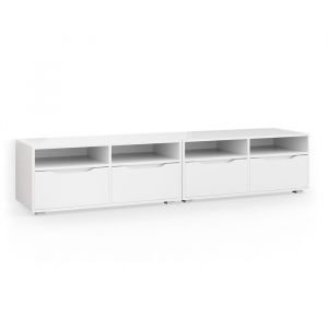 Vicco meuble tv Ruben, Blanc, 200 x 42 cm