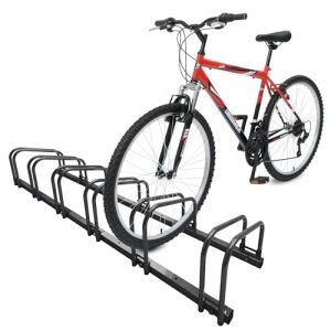 Vounot Râtelier Vélo 6 Vélos Range Vélo Système Range Vélo Rangement pour Vélo Support pour Bicyclette Sol ou Mural en Acier Revêtu Support de Rangement Vélo Jardin ou Garage Râtelier Familial Noir